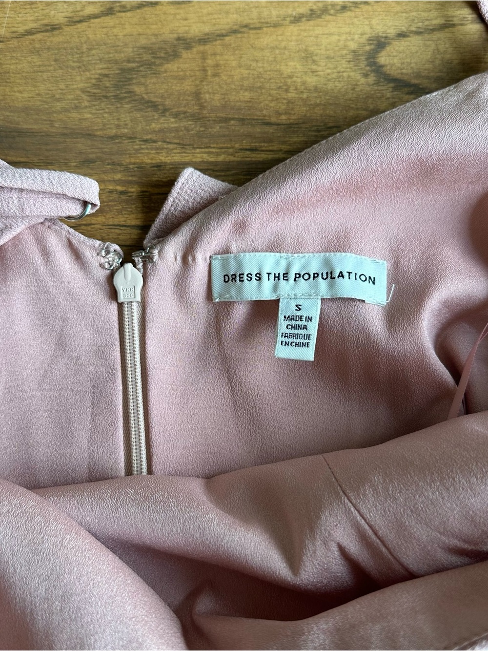 Dress the Population Alondra Blouson Dress Midi Style Size Small Blush Pink - Picture 9 of 12